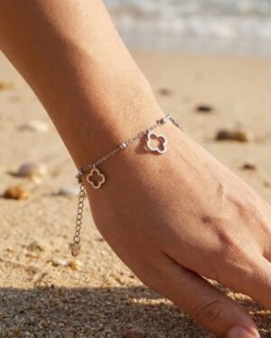 bracelet acier inoxydable argenté femme Style Chic