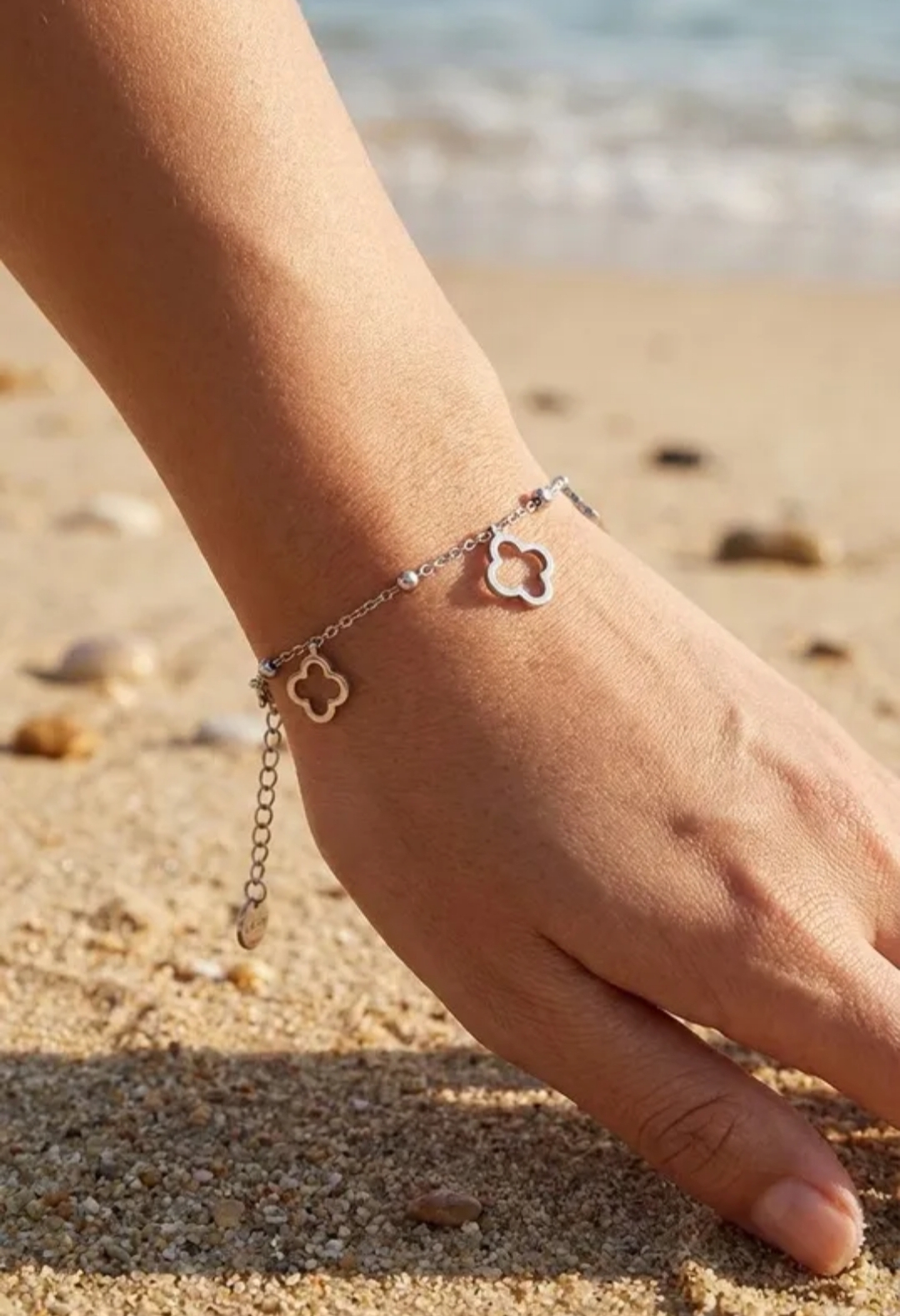 bracelet trélis argenté bracelet acier inoxydable argenté femme Style Chic