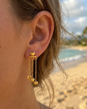 boucles d'oreilles acier inoxydable dorées femme Style Chic
