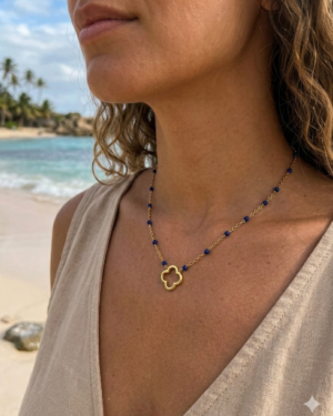 collier acier inoxydable doré femme Style Chic