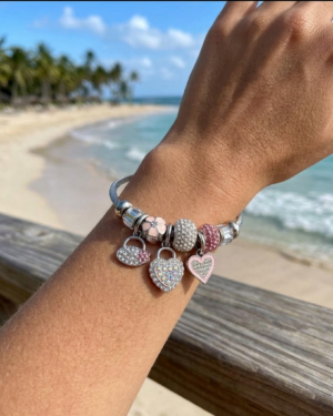 bracelet métal argenté femme Style Chic