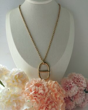 collier acier inoxydable doré femme Style Chic